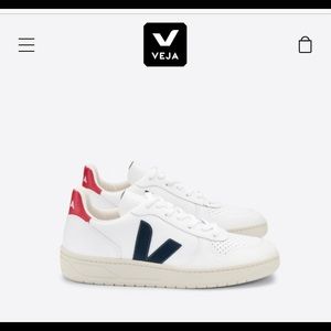 Veja V-10 leather white nautico pekin